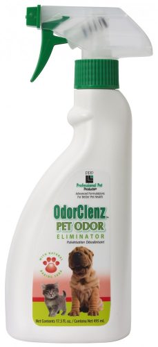 Dog odor eliminator outlet spray