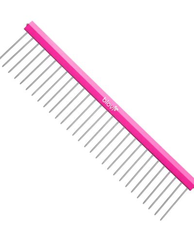 Blovi Ultralight Wide Comb 19cm - nagyon könnyű fém fésű kutyáknak, széles tűtávolsággal
