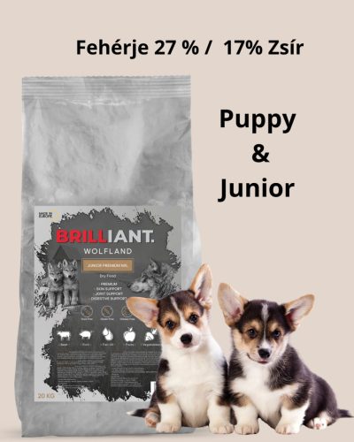 BRILLIANT WOLFLAND PUPPY JUNIOR PREMIUM MEDIUM LARGE 20KG