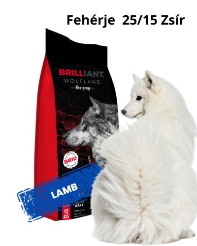 BRILLIANT Wolfland - LAMB BÁRÁNY ÉS RIZS 12KG HYPOALLERGÉN