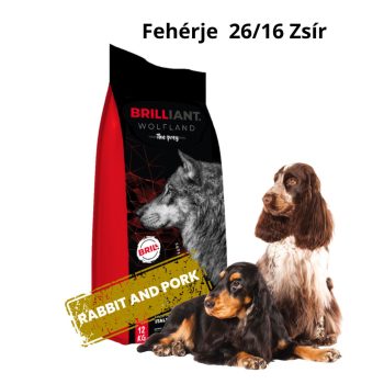   BRILLIANT Wolfland-  RABBIT VADNYÚL ADULT MEDIUM & MAXI 12 kg