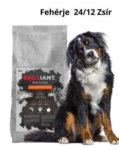 BRILLIANT WOLFLAND - SEA FISH  Atlanti tőkehal -PREMIUM ADULT, MEDIUM 20KG