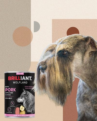 BRILLIANT WOLFLAND SERTÉS ALMÁVAL ÉS QUINOÁVAL 400 G