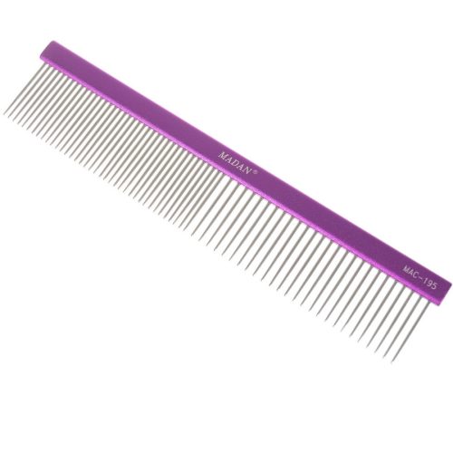 MADAN Professzionális könnyű aluminium fésű 19 cm, vegyes fogtávolság ( 50/50)