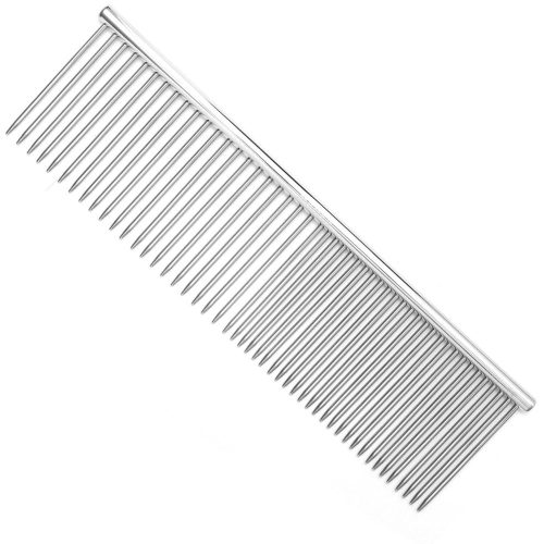 MADAN extra hosszú fésű - vegyes fogosztású, fele-fele fogakkal és extra hosszú tűkkel, 4,8 cm, hossza 19 cm (28/21)
