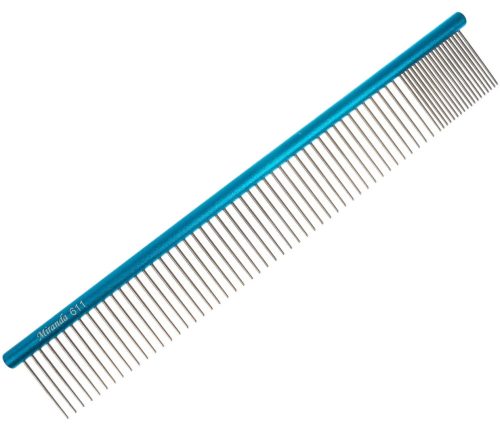 Trim -Miranda,  nagy alumínium fésű 80/20-as fogtávolsággal, 25 cm hosszú, Kék