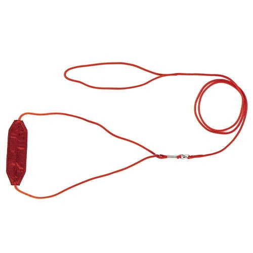 SHOW TECH Leash, with neck guard, silk. RED